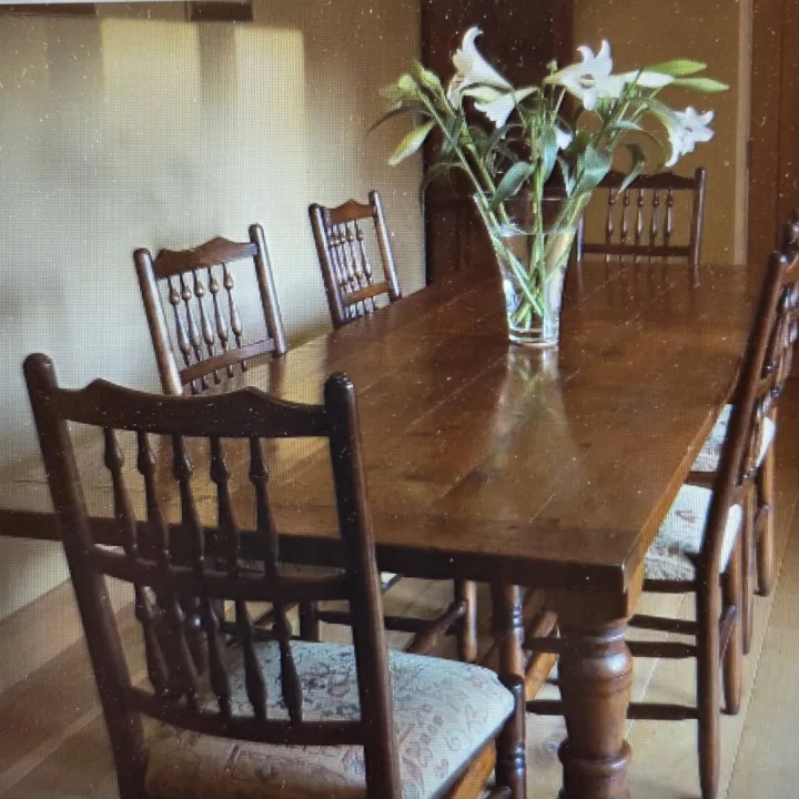 Solid Oak Reproduction Dining Table – Items for sale