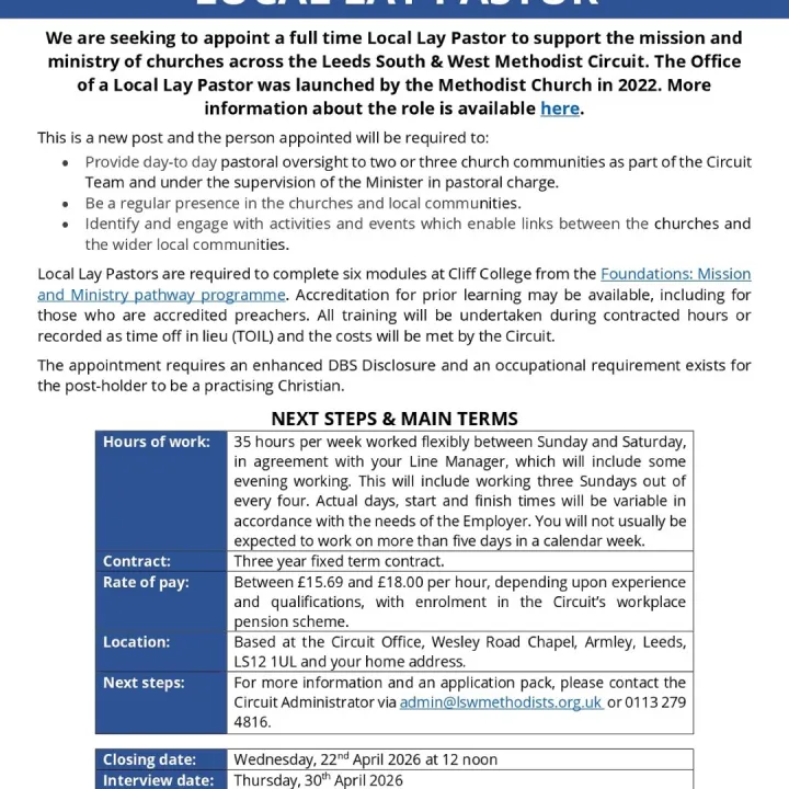 Leeds South & West Mc &ndash; Advert &ndash; Llp