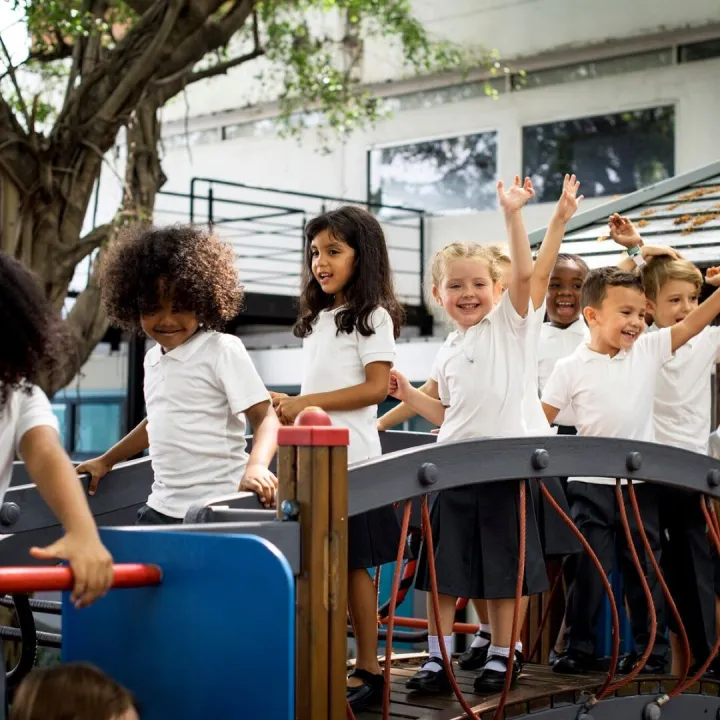 Happy kids at elementary school