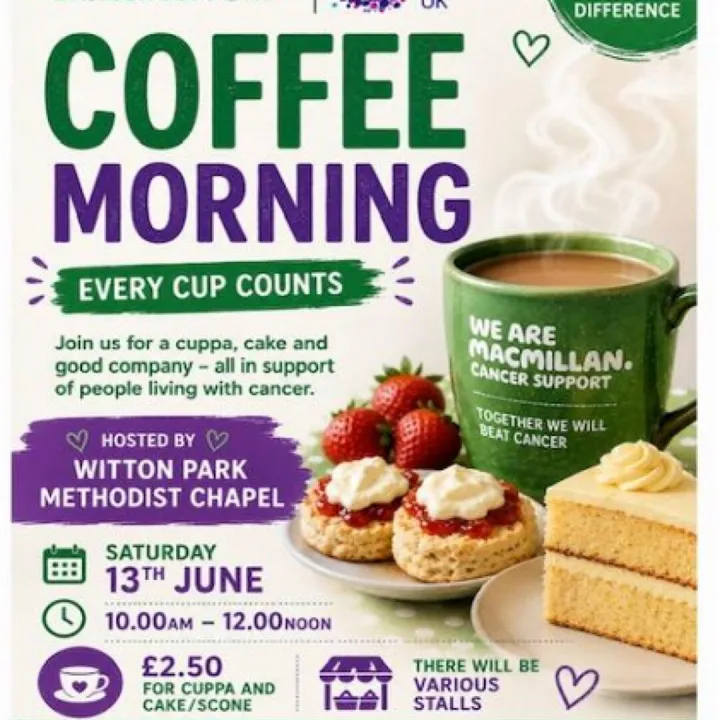 Witton Park McMillan Coffee Morning 13.06.2026