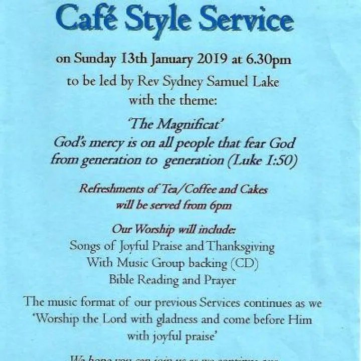 Cafe Style Service &ndash; Jan. 19