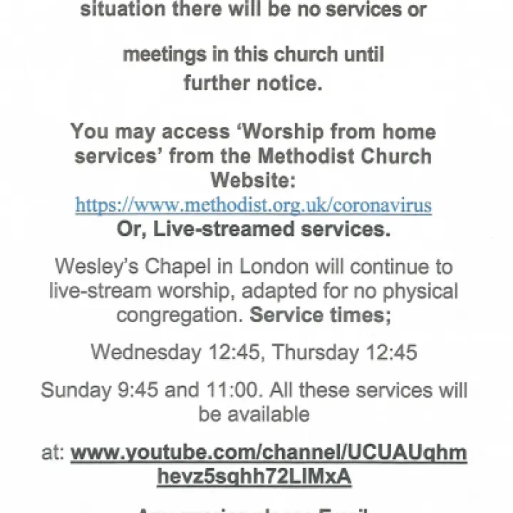 Church and meeting notice March 2020