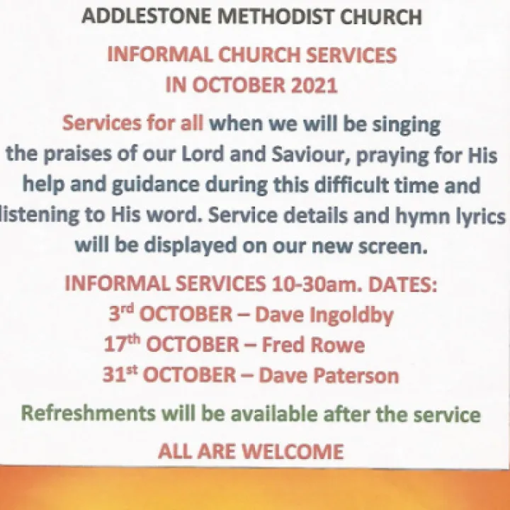 Informal Services &ndash; Oct 21