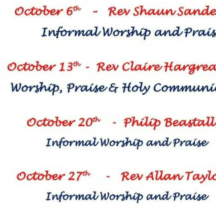 Sunday Services October 2024