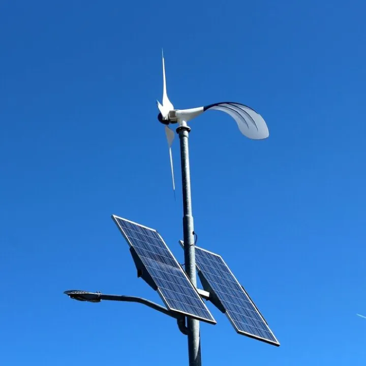 Solar battery, sky, blue