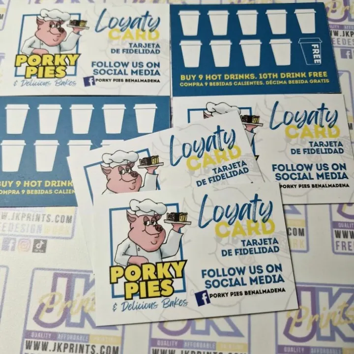 Porky Pies Loyalty Cards (Business Cards)