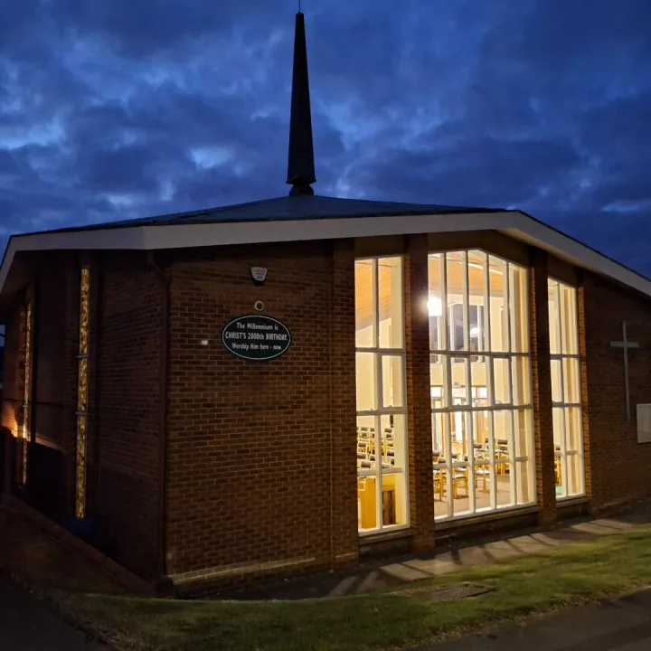 Whittington Moor Methodist Church at night