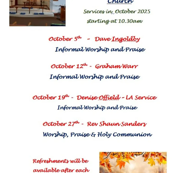 Sunday Services Oct 2025