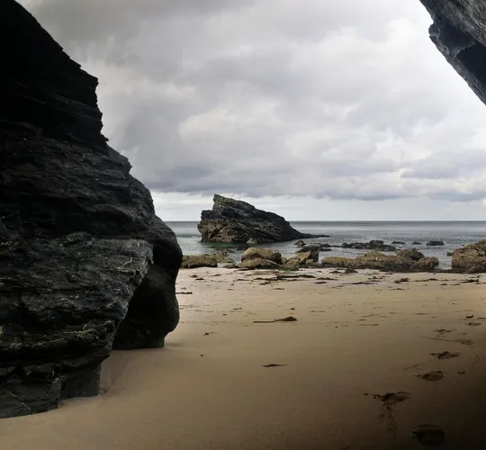 Explore the stunning rocky beach landscape
