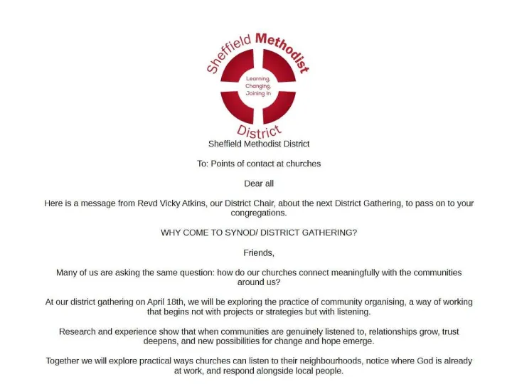Message From District