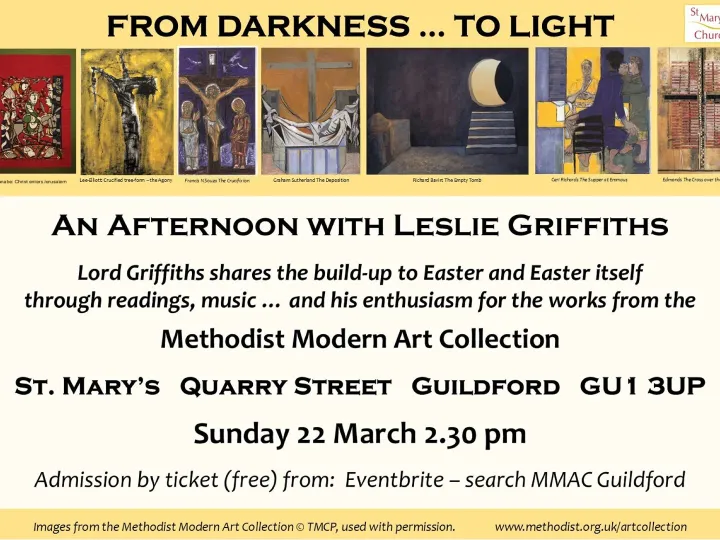 An Afternoon With Leslie Griffiths – 22 March