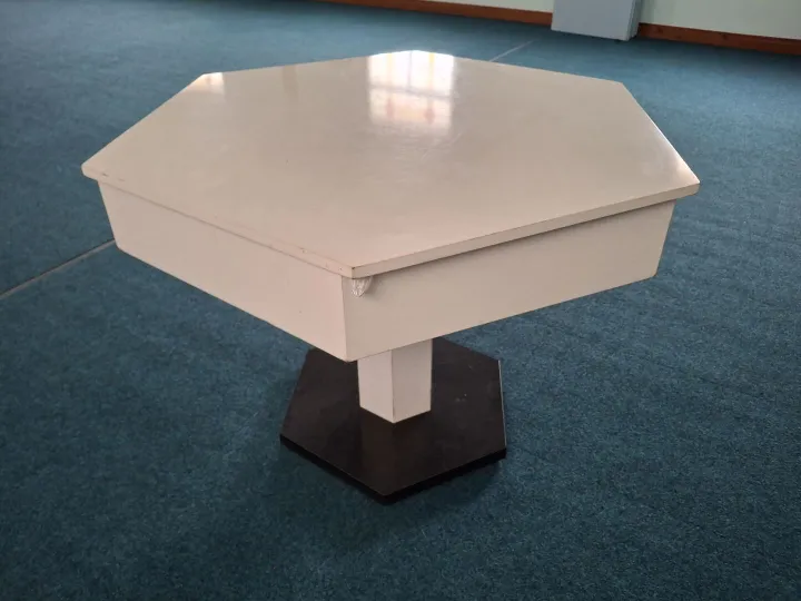 Hexagonal Table approx. 1 metre across with internal storage