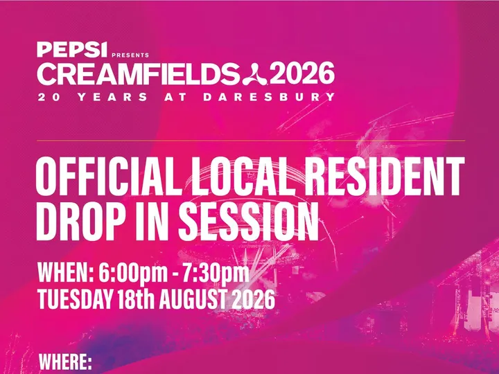 Creamfields 2026 Residents Invite Flyer