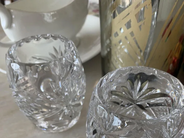 Items for sale &ndash; Cut glass tea light holders &pound;7