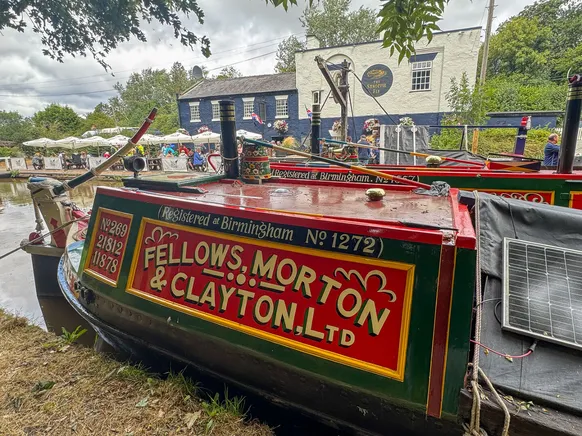 Historic Boats On Display Opposite The Shroppy Fly