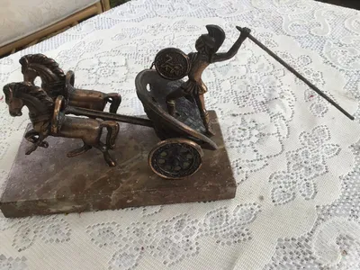 Items for sale
– Metal Chariot and Soldier Sculpture £10