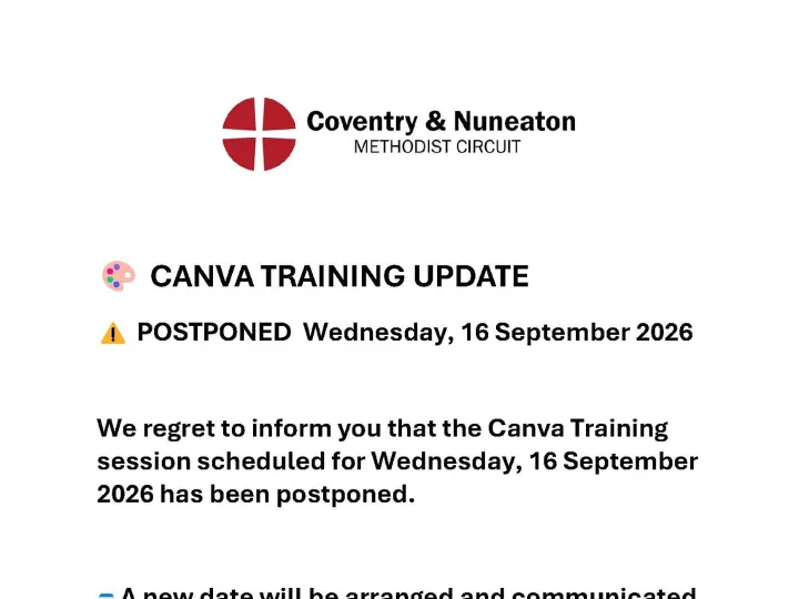 2026_09_14 Postponed Training Flyer