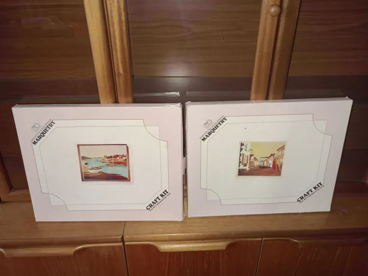 Items for sale
– Marquetry craft kits £10