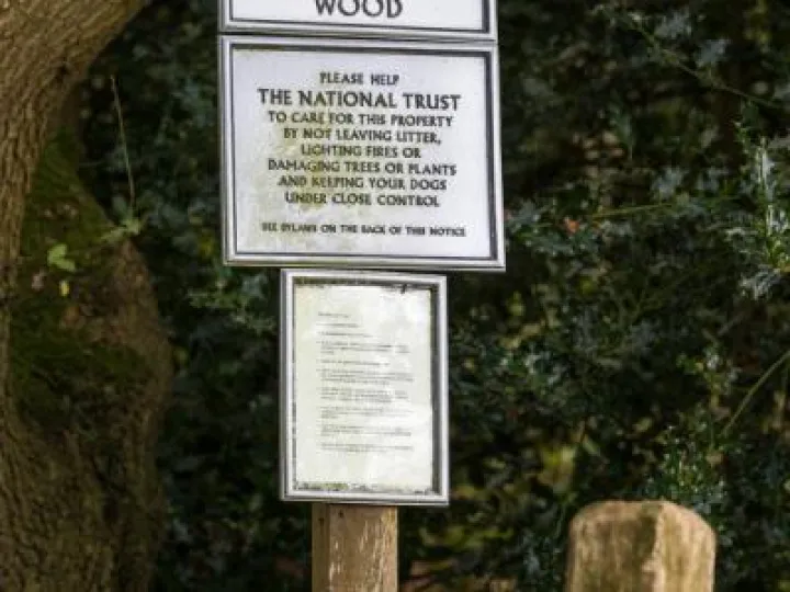 Sandstone Bulkeley Hill Woods Sign