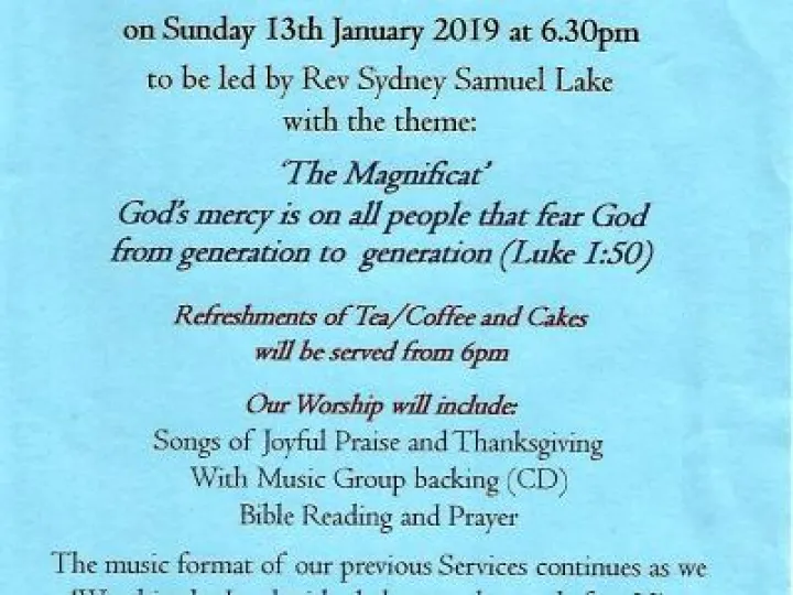 Cafe Style Service &ndash; Jan. 19