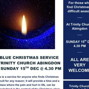 blue christmas poster