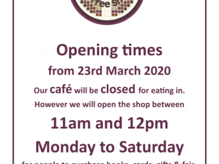 March 2020 Reduced Opening & Menu