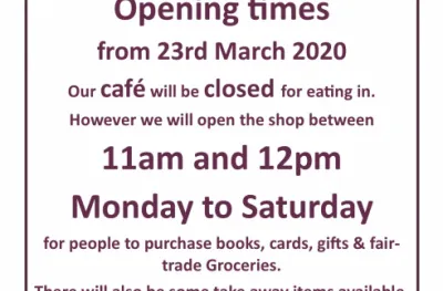 March 2020 Reduced Opening & Menu