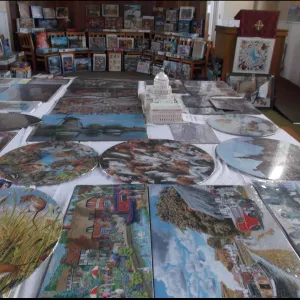 Puzzles on display in the chapel 3
