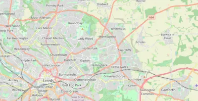Map showing the location of Leeds (North & East)