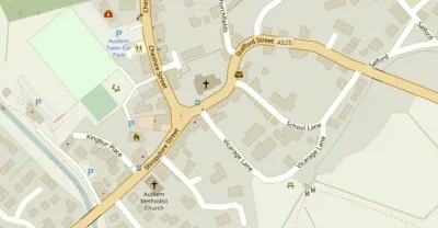 Map showing the location of AudlemOnline
