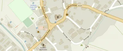 Map showing the location of AudlemOnline
