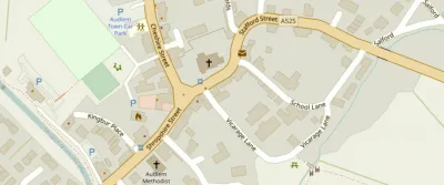 Map showing the location of AudlemOnline