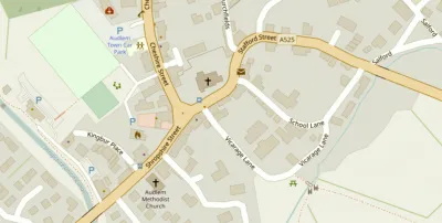 Map showing the location of AudlemOnline