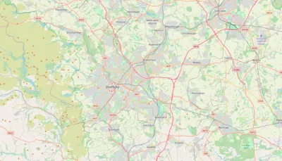 Map showing the location of Sheffield Methodist District