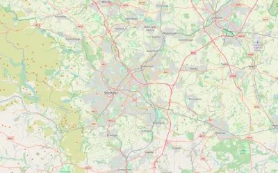 Map showing the location of Sheffield Methodist District