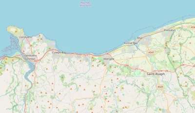 Map showing the location of Conwy & Prestatyn