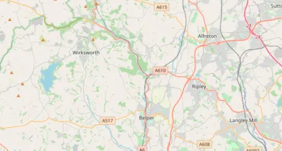 Map showing the location of Mid Derbyshire Methodist Circuit