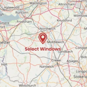 Map showing the location of Select Window Systems