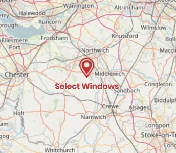 Map showing the location of Select Window Systems