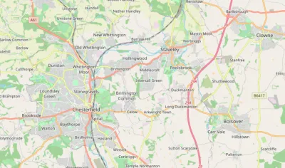 Map showing the location of Derbyshire North East Methodist Circuit