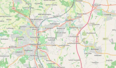 Map showing the location of Derbyshire North East Methodist Circuit