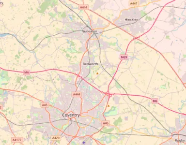 Map showing the location of Kidderminster & Stourport