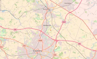 Map showing the location of Kidderminster & Stourport