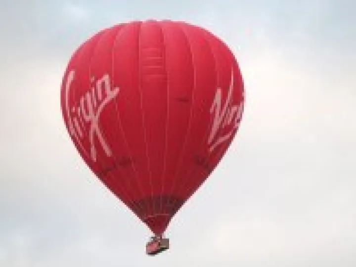 Hot air balloon over Audlem
