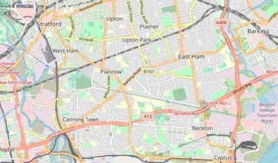 Map showing the location of Newham Methodist Circuit