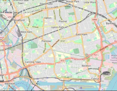 Map showing the location of Newham Methodist Circuit