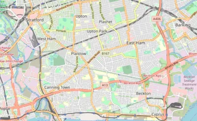 Map showing the location of Newham Methodist Circuit