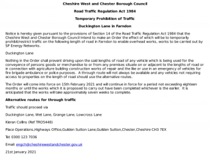 road closure Farndon-1