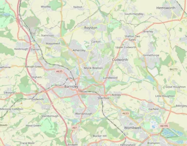 Map showing the location of Barnsley Methodist Circuit
