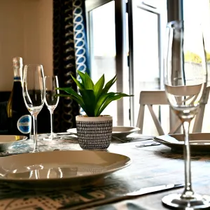 Dining area open plan lounge area